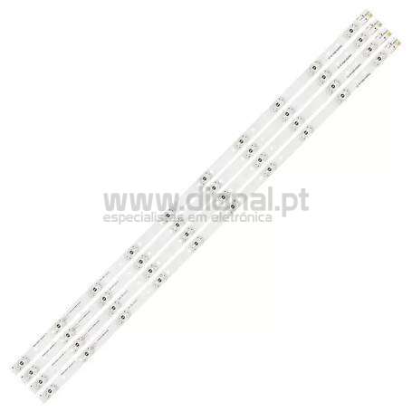 BARRAS DE LED para IC-B-HWBC40D453 40/233FDVD S4-Z5-V3-2 40/233F 40/233I V400H1J V400HJ6-PE1 40F21B-FHD 40F22B-FHD